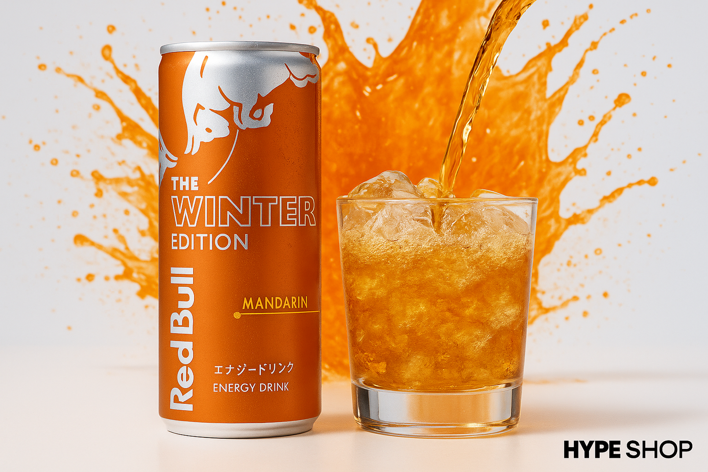 Red Bull Japan Winter Edition - Mandarin met aangepaste achtergrond