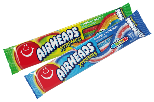 Airheads Xtremes Bars — Blauw- Bluest Raspberry /Stuk 57 gr