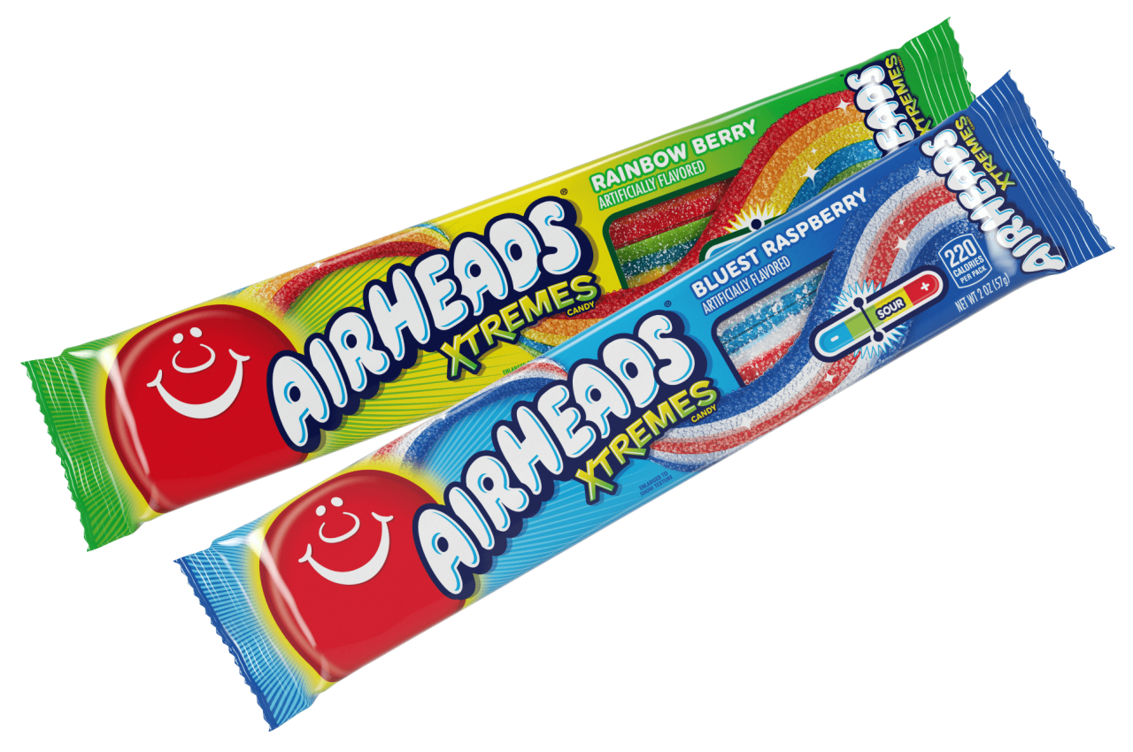 Airheads Xtremes Bars — Groen-Rainbow berry / stuk 57 gr