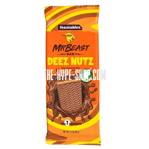 Mr Beast Feastables Chocolate Bar Deez Nutz GROOT 60gr