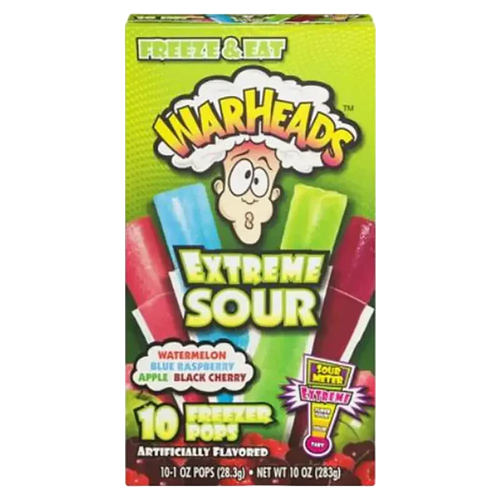 Warheads Freezer Pops Extreme Sour 10 stuks 283gr